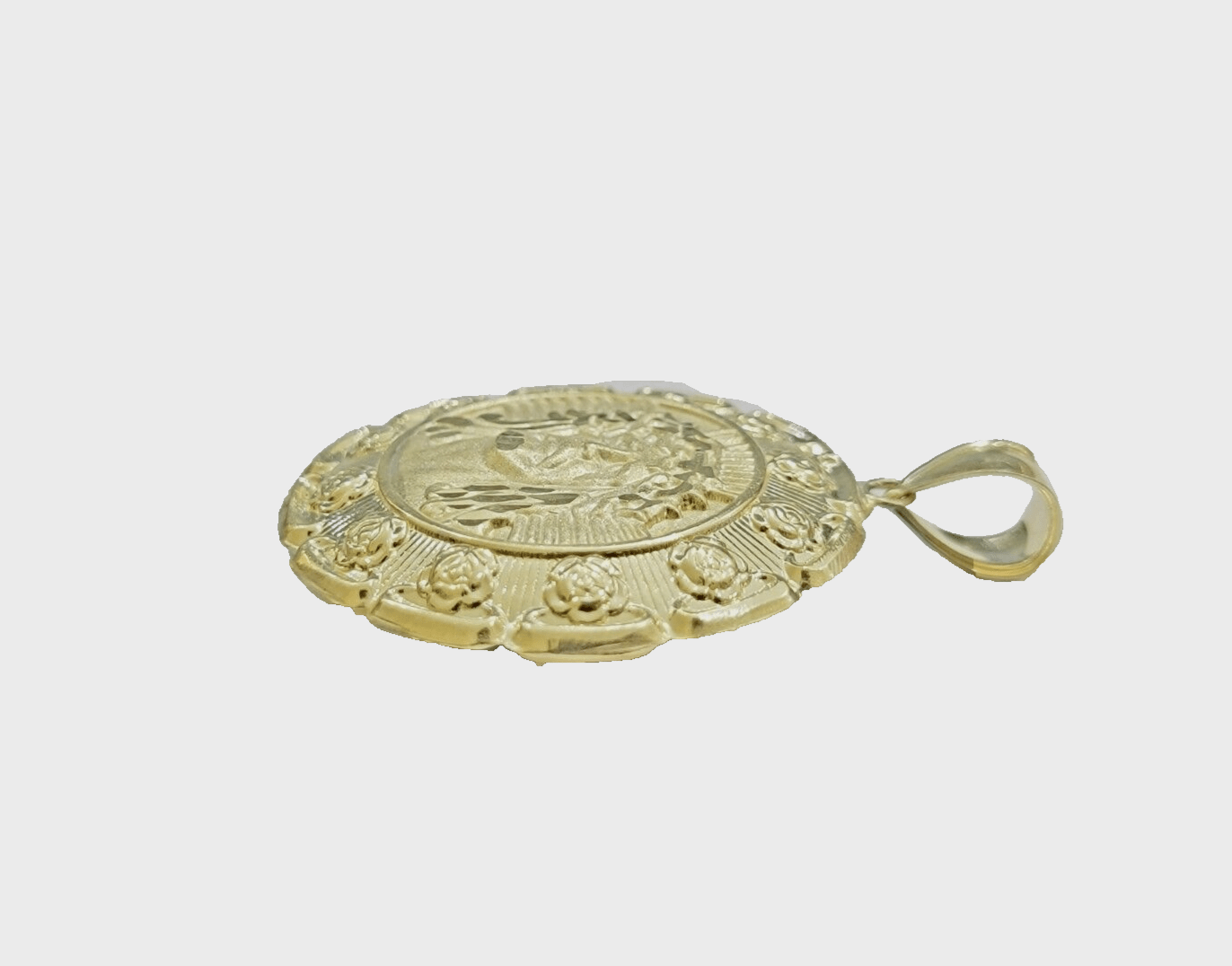 Real 10k Jesus Virgin Mary Charm Pendant Yellow Gold For 10kt Chain Necklace New - Reva Jeweler