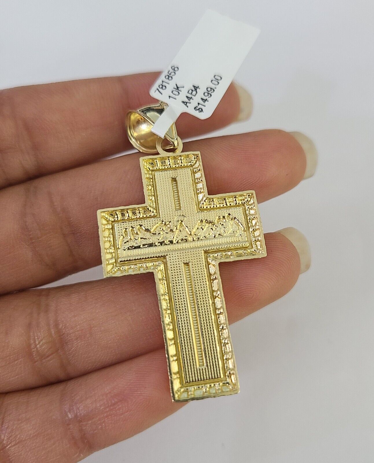 Real 10k Rope Chain Jesus Cross Charm Necklace Pendant Set 5mm 20" - 30" Inch Gold - Reva Jeweler