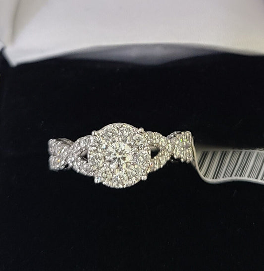 REAL 10k White Gold Diamond Ring Wedding Engagement Ring Genuine - Reva Jeweler