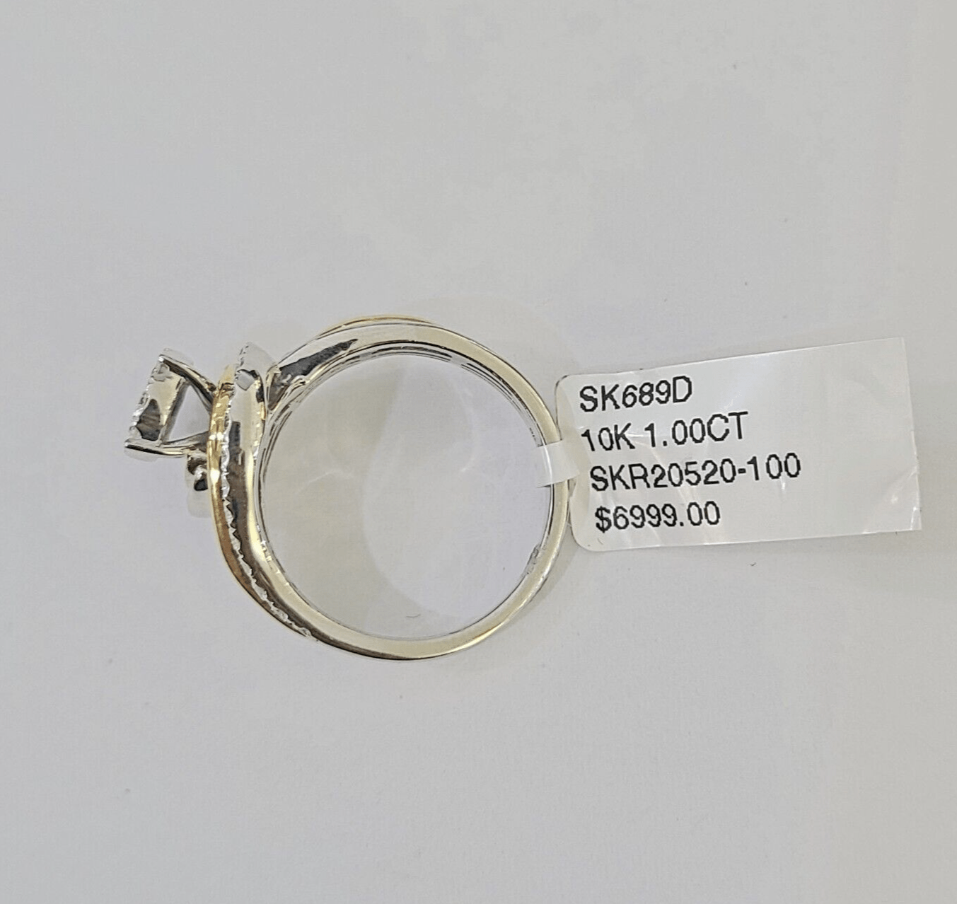 Real 10k White Yellow Gold Diamond Ring Womens Ring Genuine 10Kt - Reva Jeweler