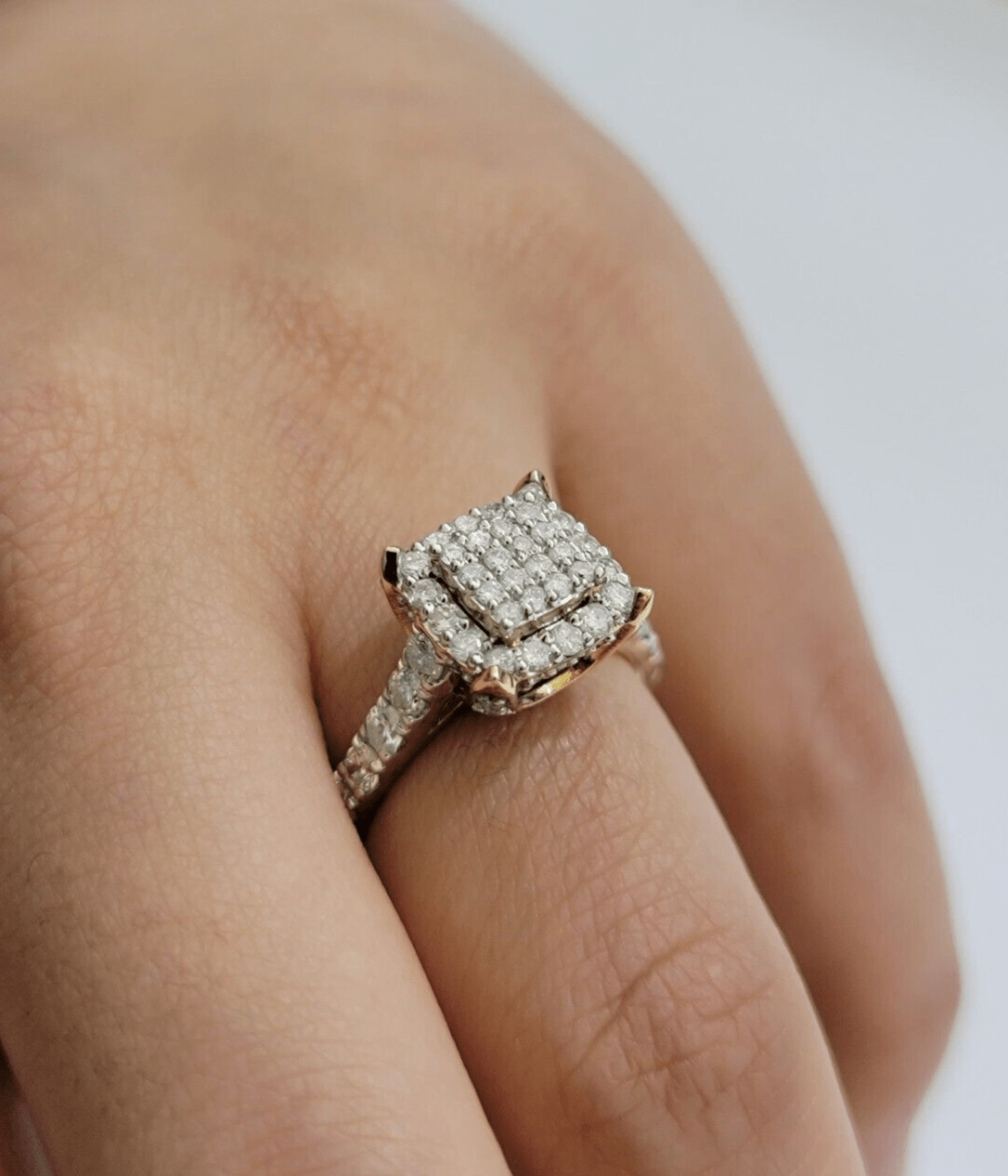 Real 10k Yellow Gold 1.35CT Diamond Ring Women Band Natural Genuine Wedding SALE - Reva Jeweler
