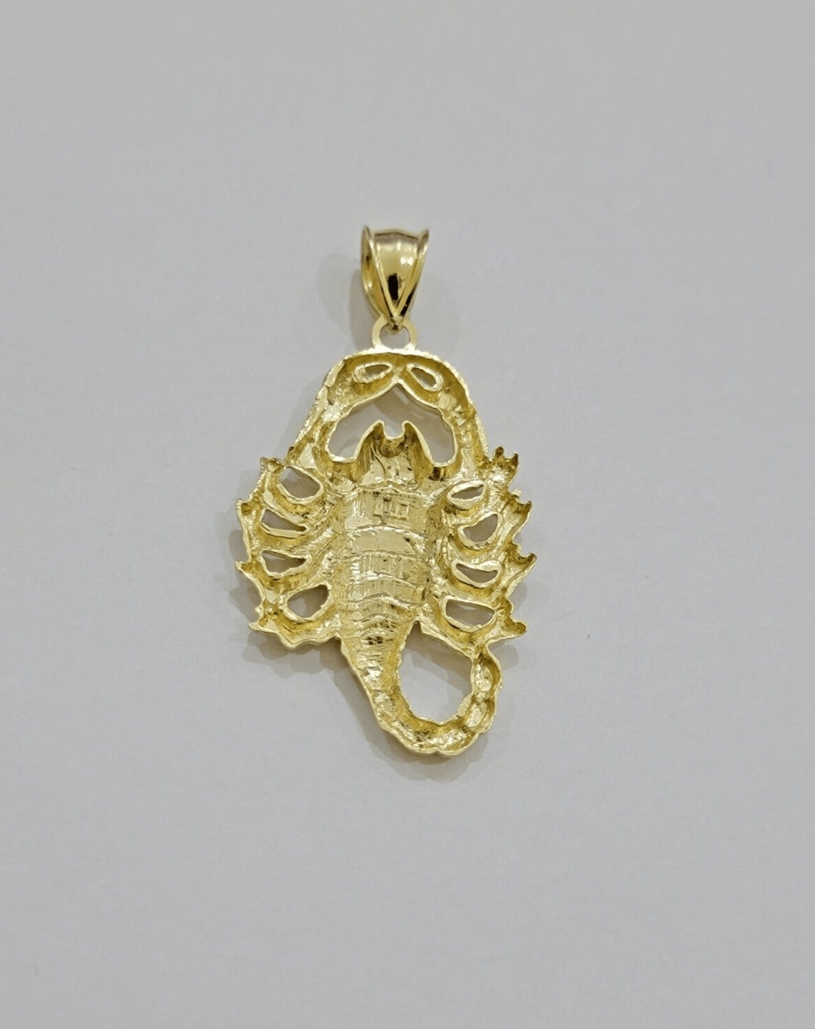 Real 10k Yellow Gold Charm Pendant Scorpio Zodiac Sign 10kt Genuine Men Women - Reva Jeweler