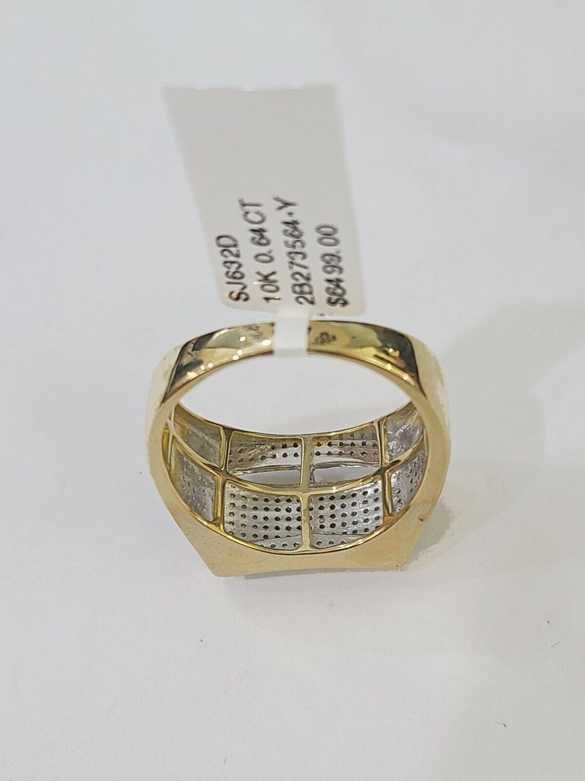 Real 10k Yellow Gold Diamond Mens Ring Band Wedding Genuine Natural - Reva Jeweler