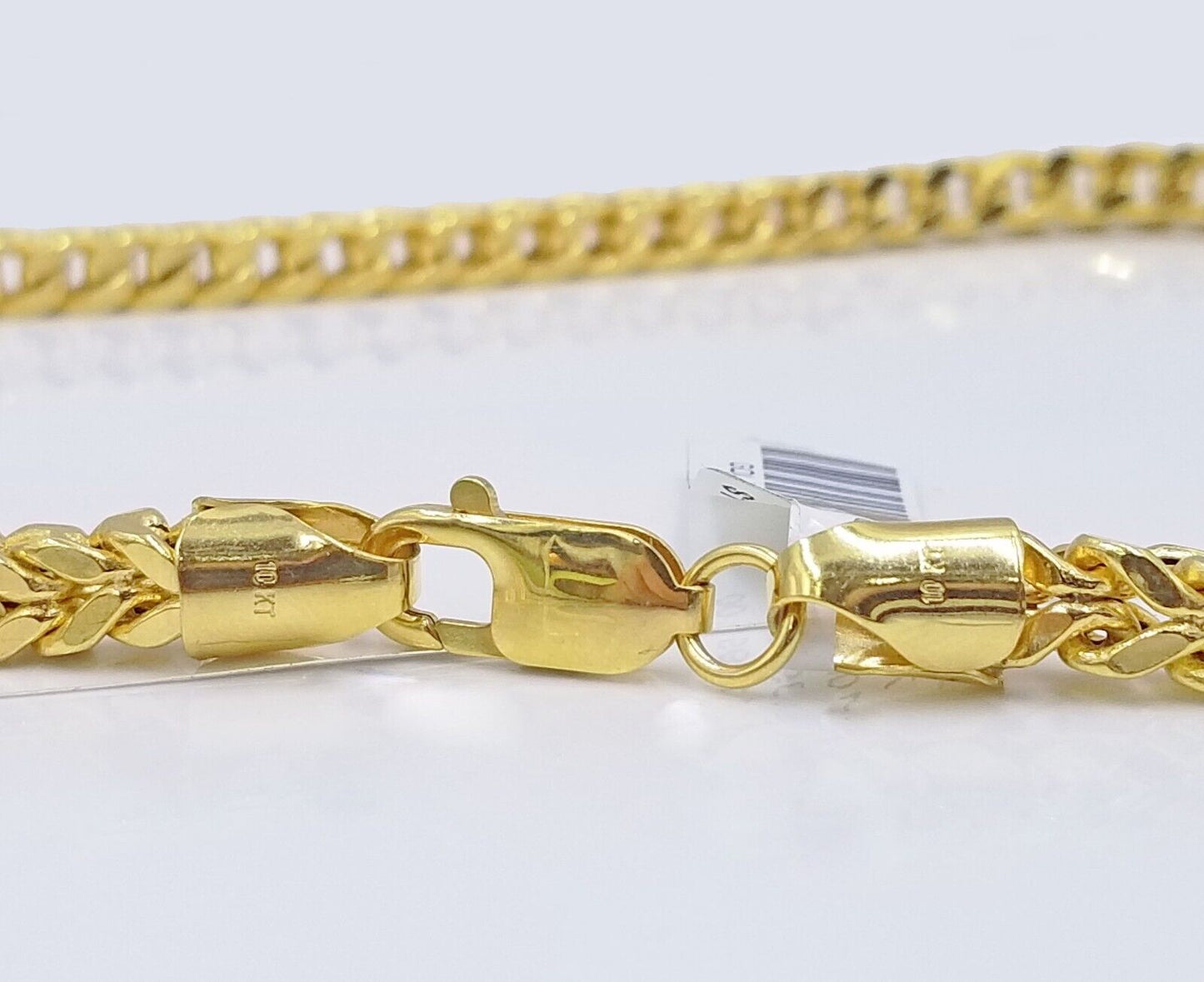 Real 10k Yellow Gold Franco Necklace 5mm 26" inch For Men's 10kt Chain - Reva Jeweler