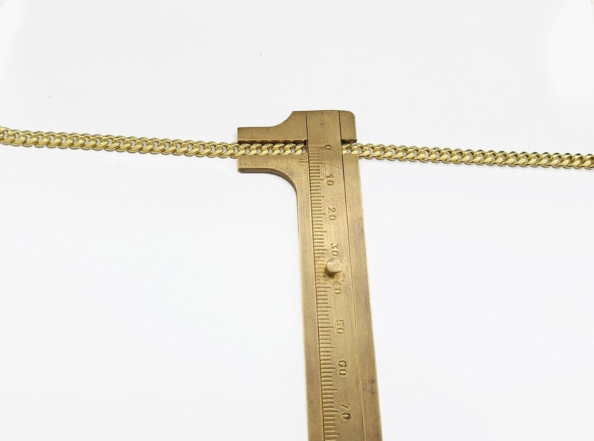 Real 10K Yellow Gold Miami Cuban Chain 5mm Necklace 18 - 28'' Inches Lobster 10kt - GoldenlinQ