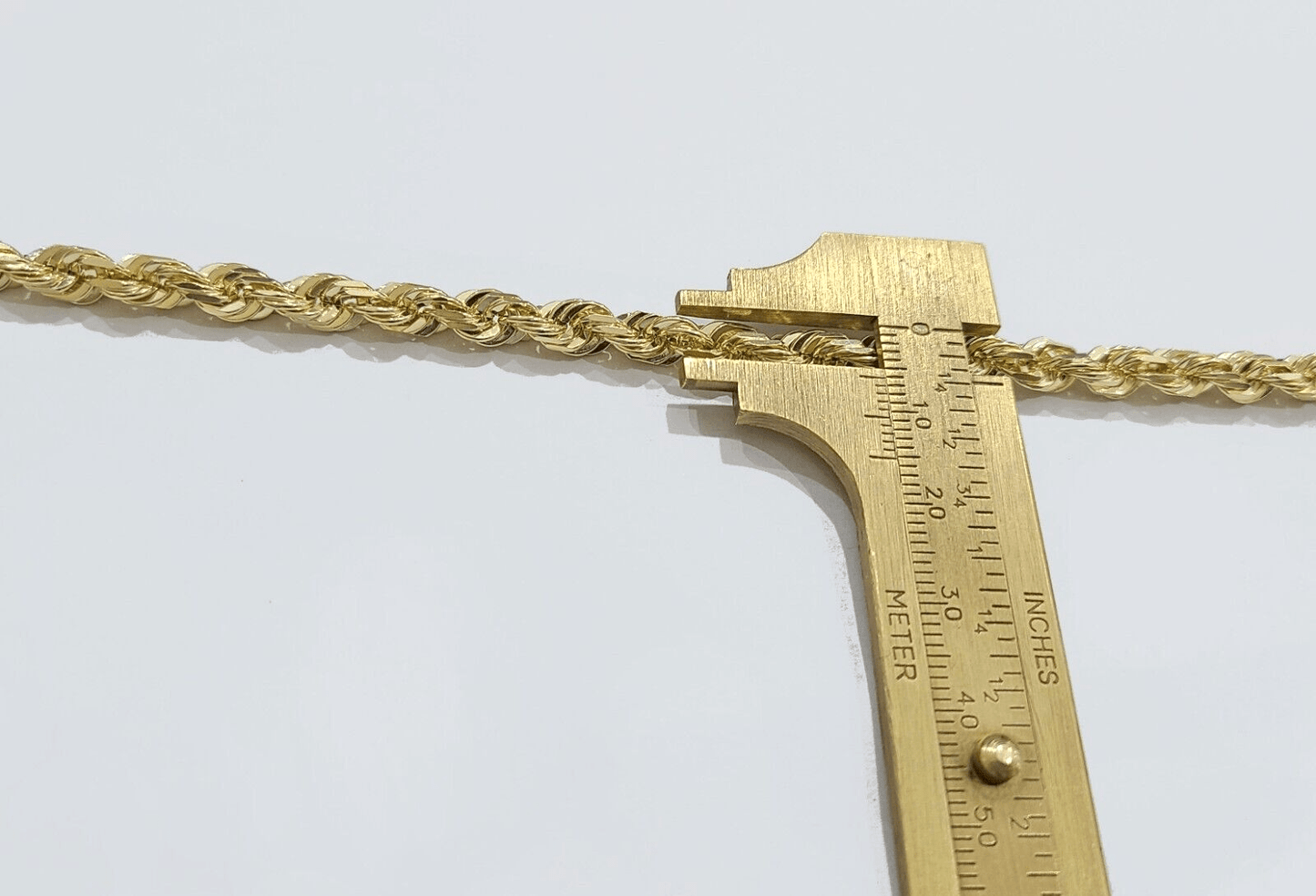 Real 10k Yellow Gold Rope Bracelet 9 Inch 5mm SOLID Diamond Cuts Men Women 10KT - Reva Jeweler