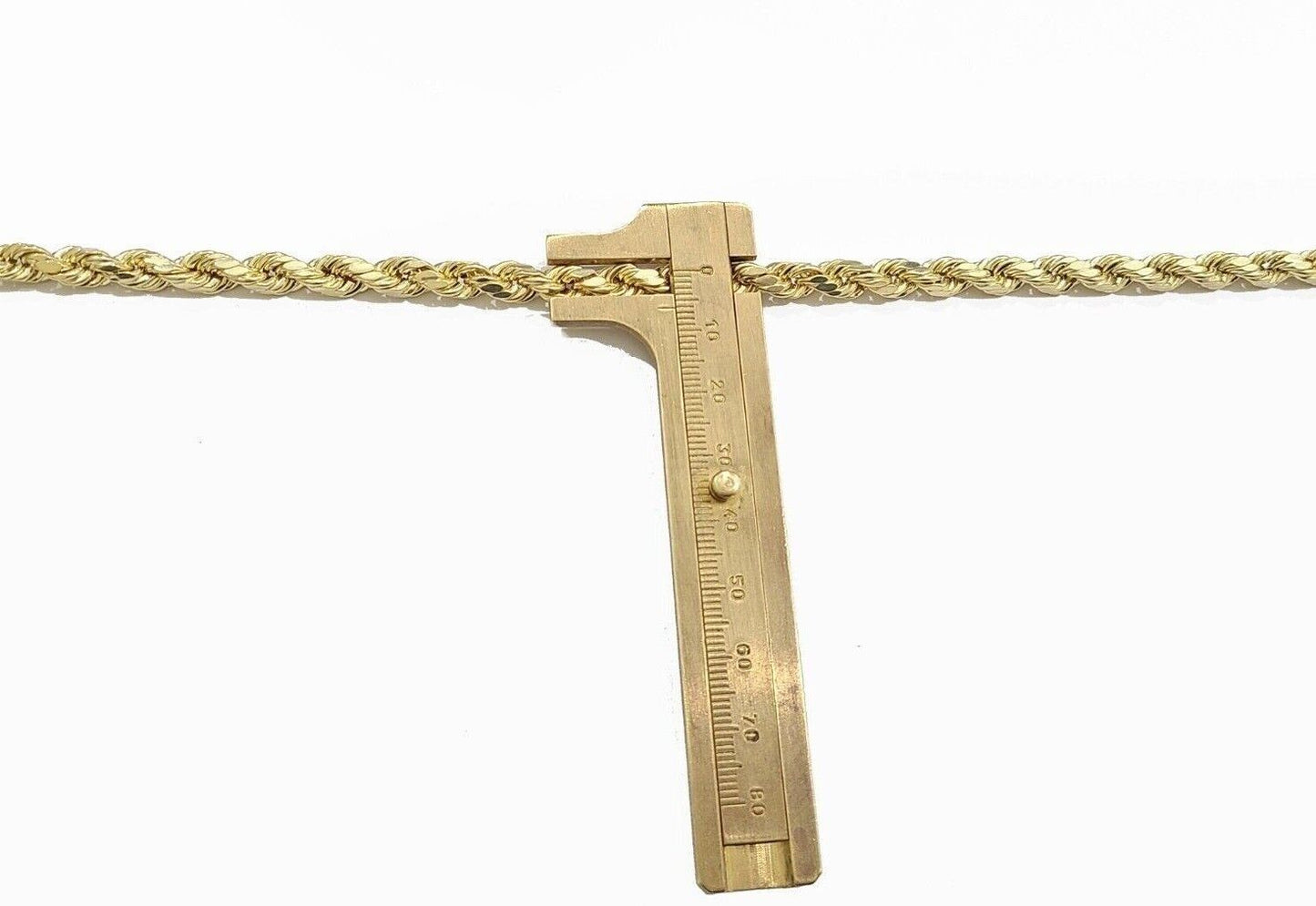 Real 10K Yellow Gold Rope Chain 8mm Necklace 18 - 30'' Inches Lobster Lock 10kt - GoldenlinQ