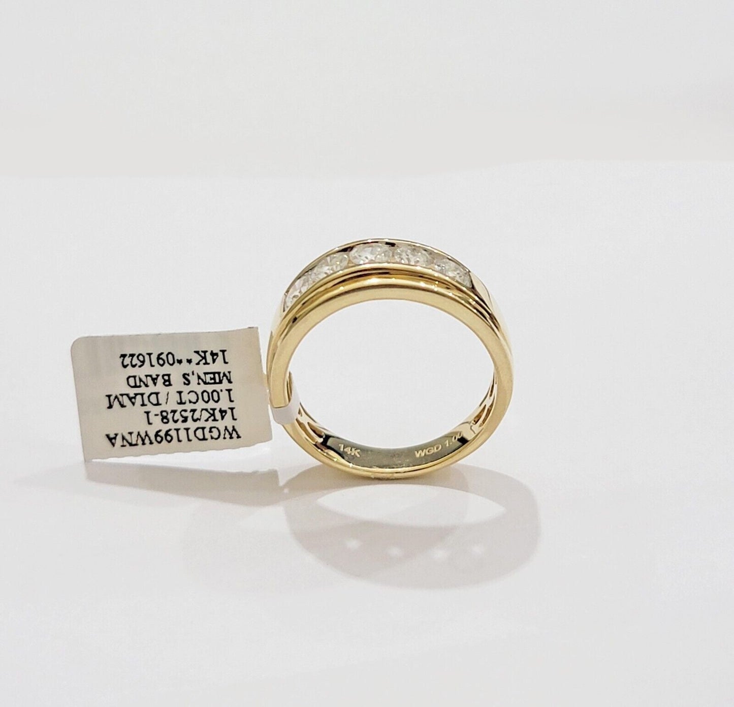 Real 14k Gold 1CT Natural Diamonds Band Mens Wedding Engagement Anniversary Ring - Reva Jeweler