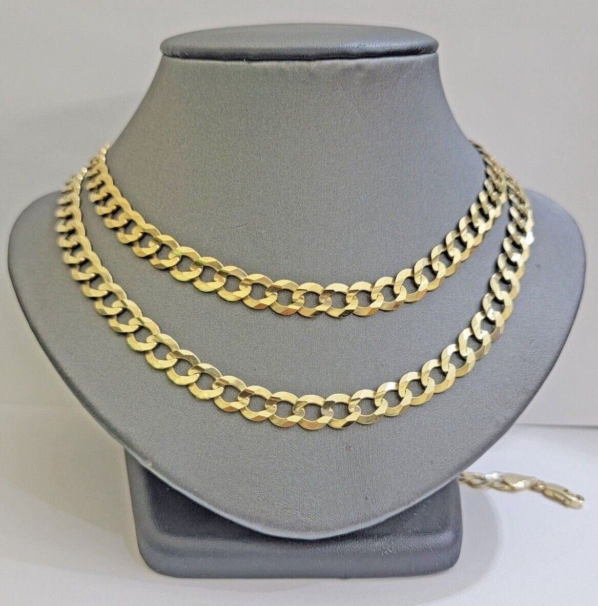 Real 14k Gold Chain Cuban Curb Link 9mm 18 in - 30 Inch Mens Solid 14kt Yellow - Reva Jeweler