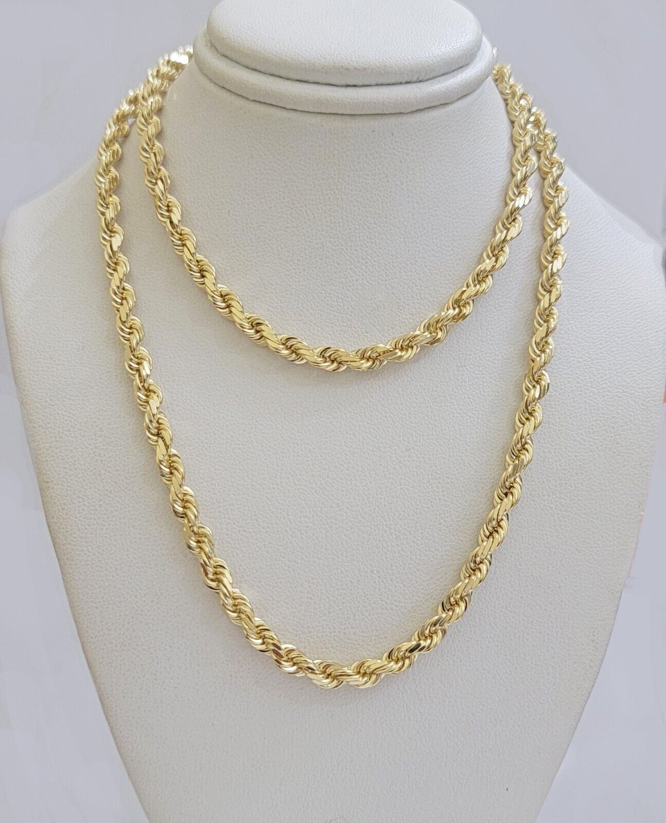 REAL 14k Gold Rope Necklace Anchor Charm Pendant SET SOLID 4mm 20 - 30" Necklace - Reva Jeweler