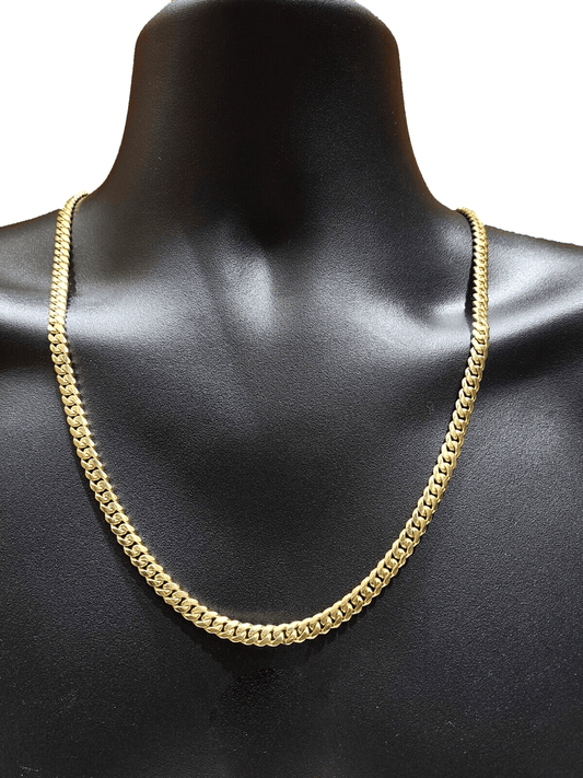 Real 14k Solid Yellow Gold Necklace Miami Cuban Chain 6mm 24" inch Unisex Chain - Reva Jeweler