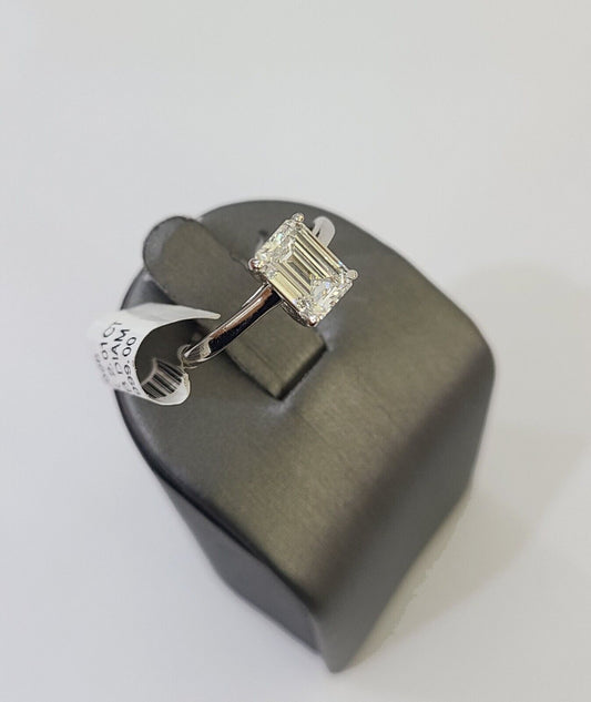 REAL 14k White Gold Diamond Ring Lab Created Ladies Wedding Engagement Genuine - Reva Jeweler