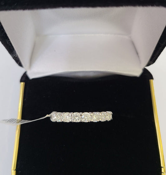 REAL 14k White Gold Diamond Ring Ladies Wedding Engagement Genuine - Reva Jeweler