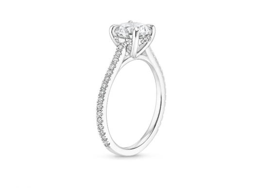Real 14k White Gold IGI Certified 1.75CT Lab Grown Diamond Ring Round VS Clarity - Reva Jeweler