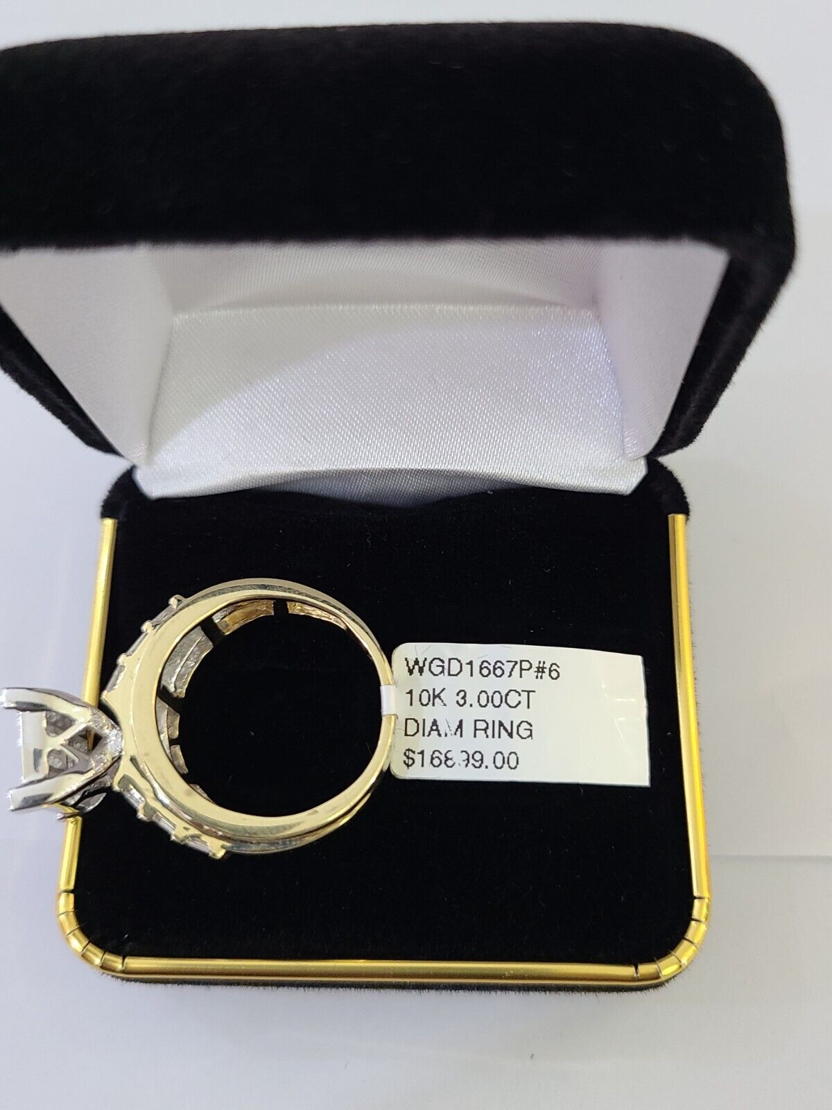 Real 14k Yellow Gold Diamond Ring Rectangle 2.01CT Men Engagement Wedding Ring - Reva Jeweler