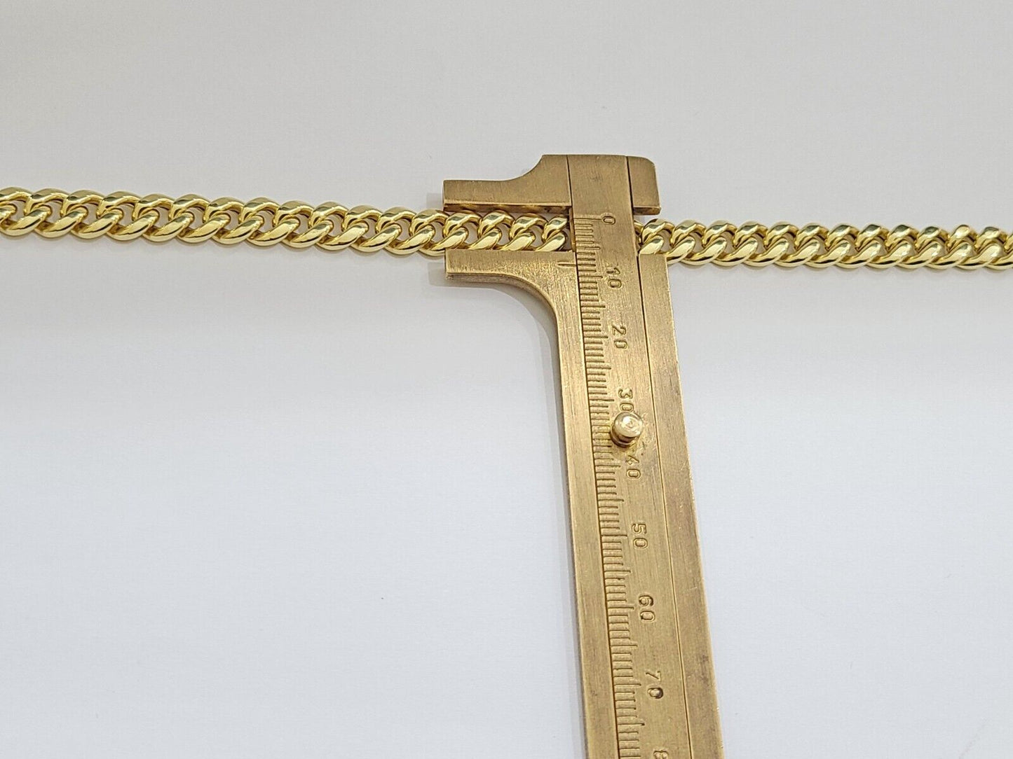 Real 14k Yellow Gold Miami Cuban Link Chain 8mm 24" Necklace Box Lock - Reva Jeweler