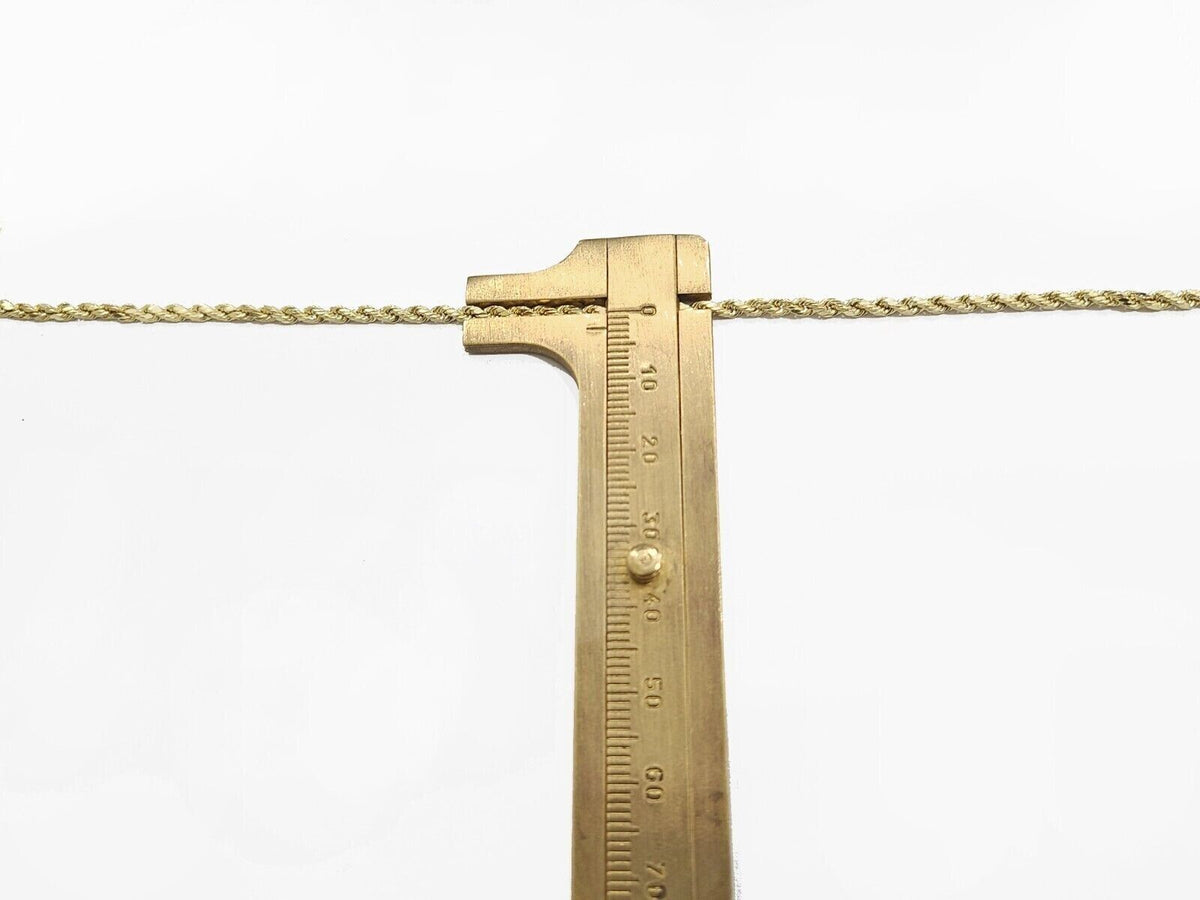 Real 14k Yellow Gold Rope Chain Necklace 2.5mm 18 - 30 Inch Diamond Cut 14kt SALE - Reva Jeweler