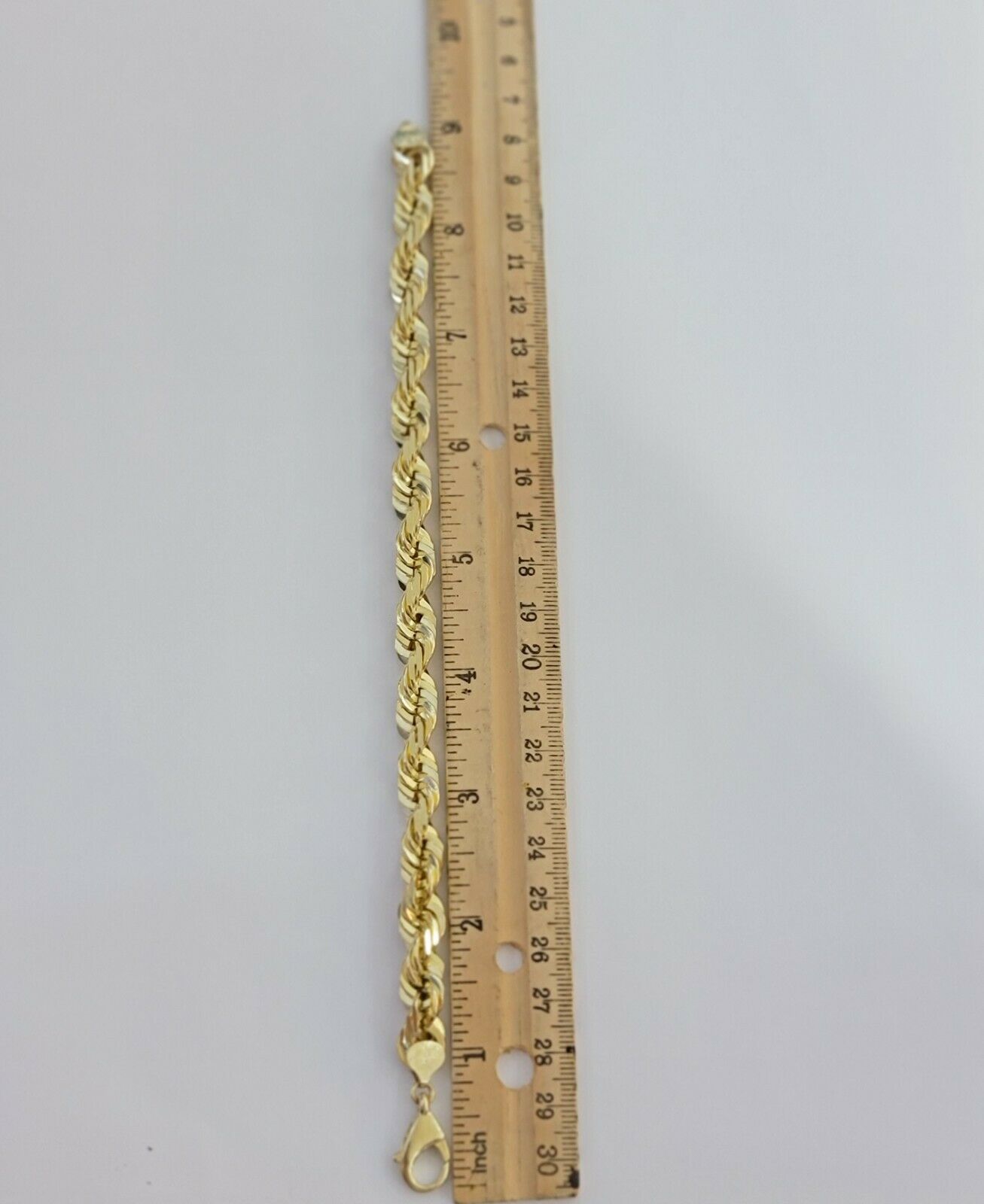 Solid 10k Real Gold Rope Bracelet Mens 10mm 9" Inch 10kt Yellow Gold THICK&HEAVY - Reva Jeweler
