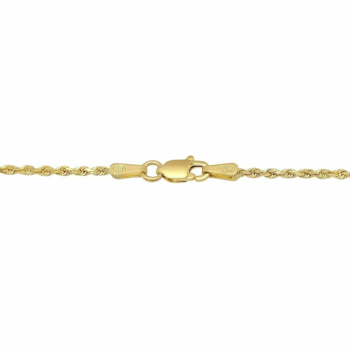Solid 10k Yellow Gold Rope Chain 1mm - 10mm Diamond Cut Pendant Necklace16" - 30" - Reva Jeweler