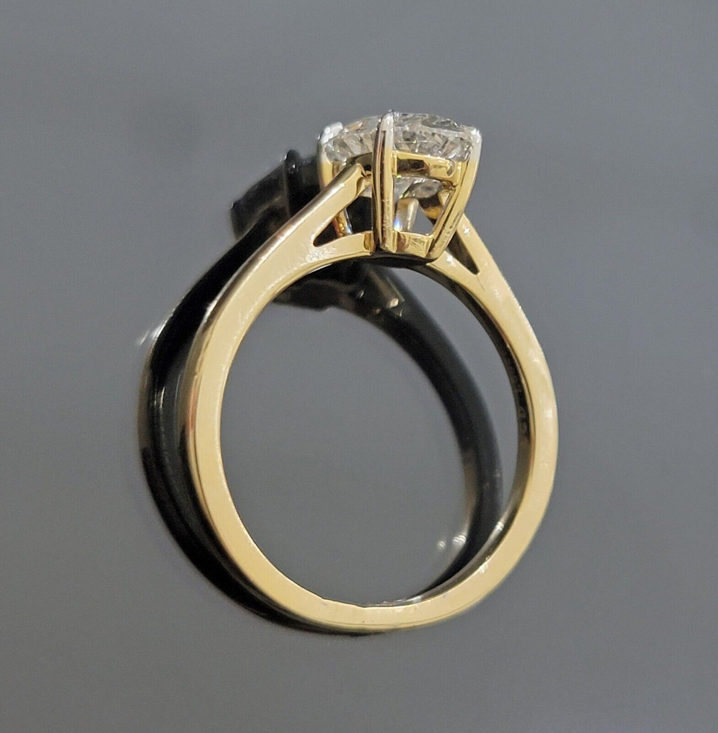 1 CT Diamond Ring Solitaire Engagement Wedding 14k Gold For Ladies , lab - created - Reva Jeweler