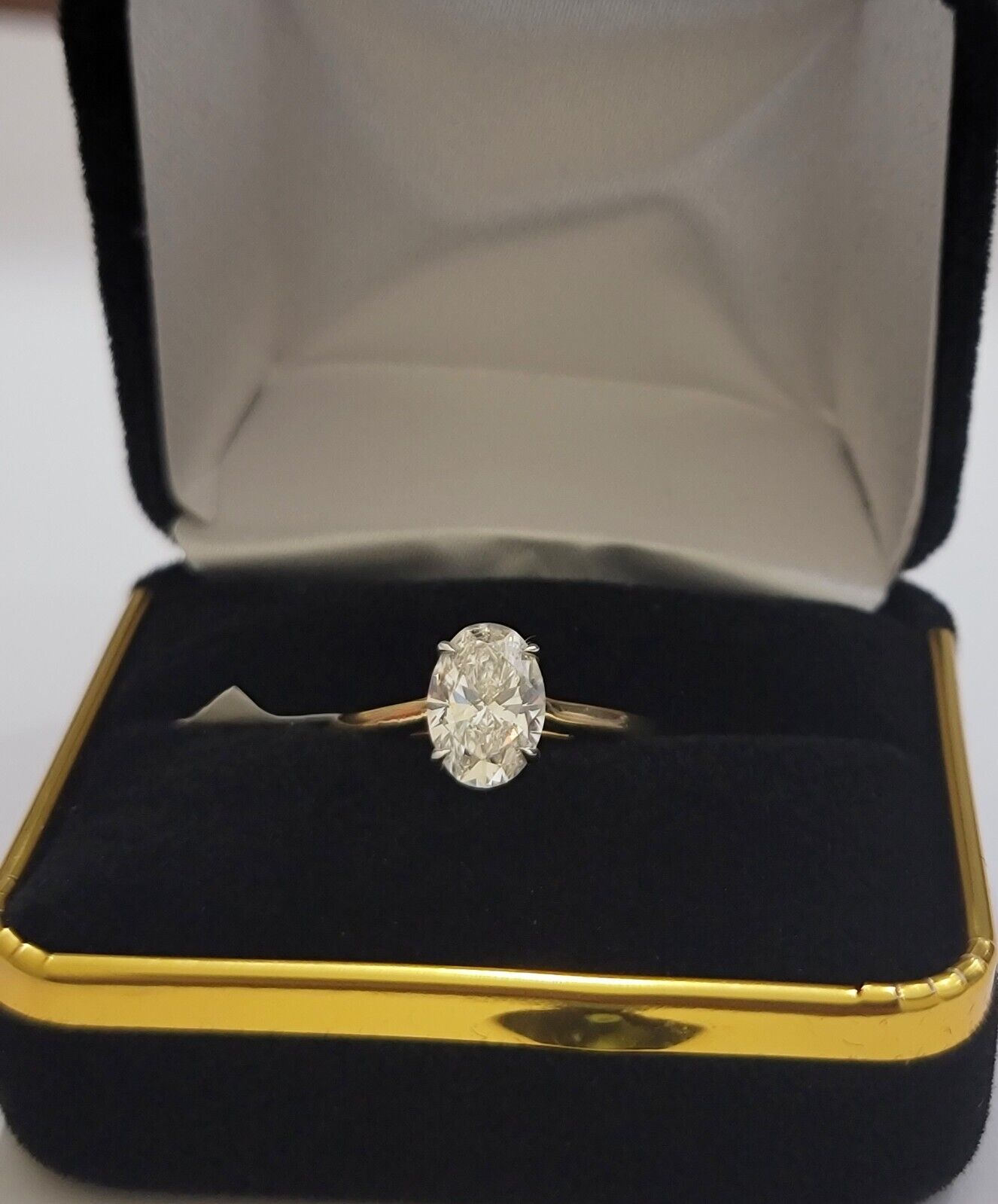 1 CT Diamond Ring Solitaire Engagement Wedding 14k Gold For Ladies , lab - created - Reva Jeweler