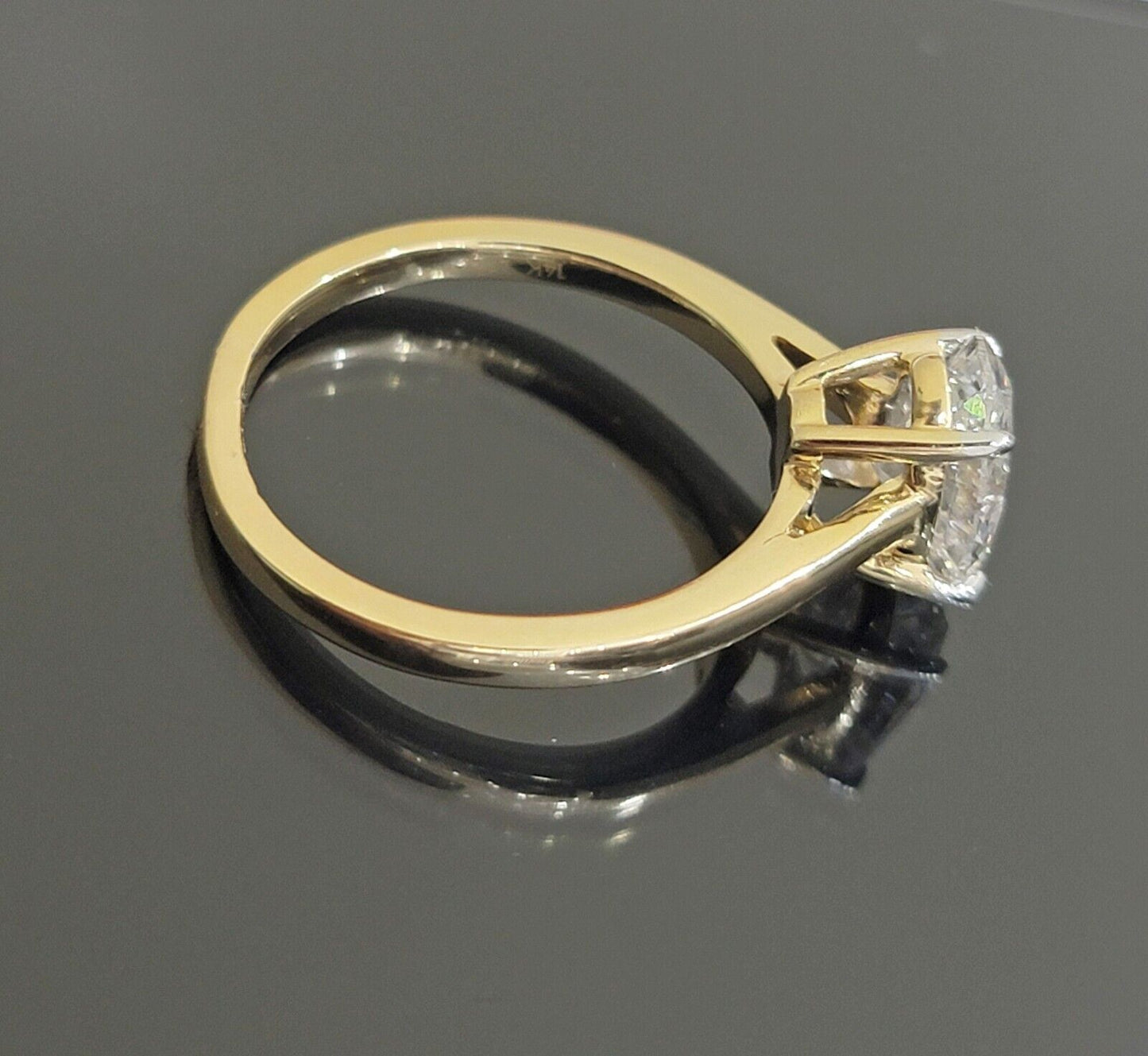 1 CT Diamond Ring Solitaire Engagement Wedding 14k Gold For Ladies , lab - created - Reva Jeweler