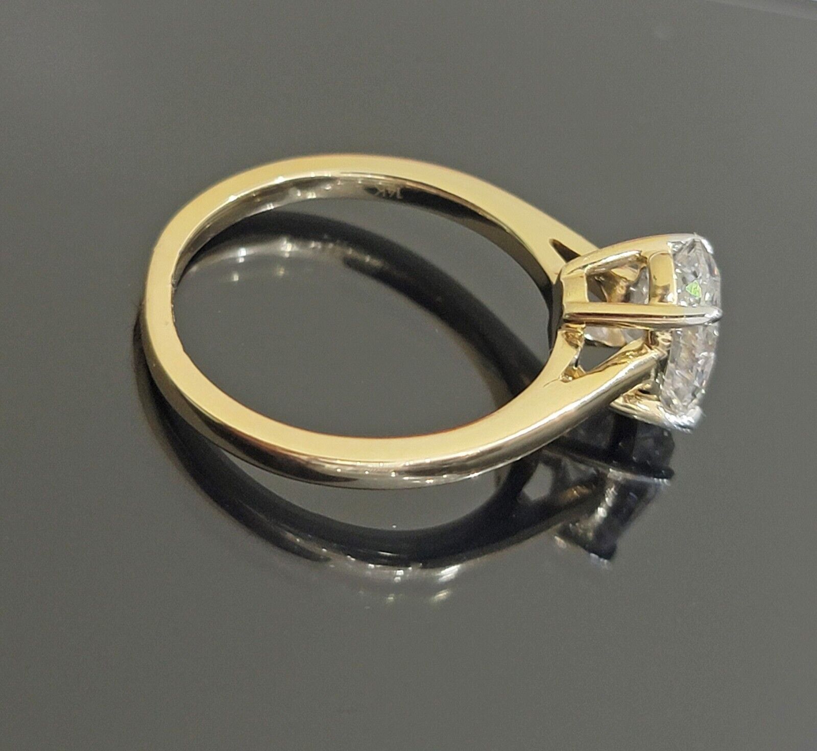 1 CT Diamond Ring Solitaire Engagement Wedding 14k Gold For Ladies , lab - created - Reva Jeweler