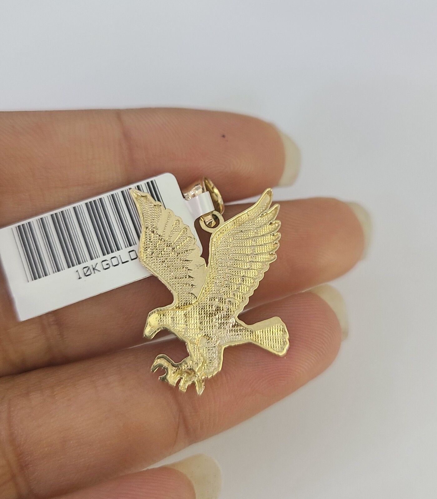 10k 2.5mm Rope Chain Eagle Pendant 18" - 30" Yellow Gold Set Charm Necklace - Reva Jeweler