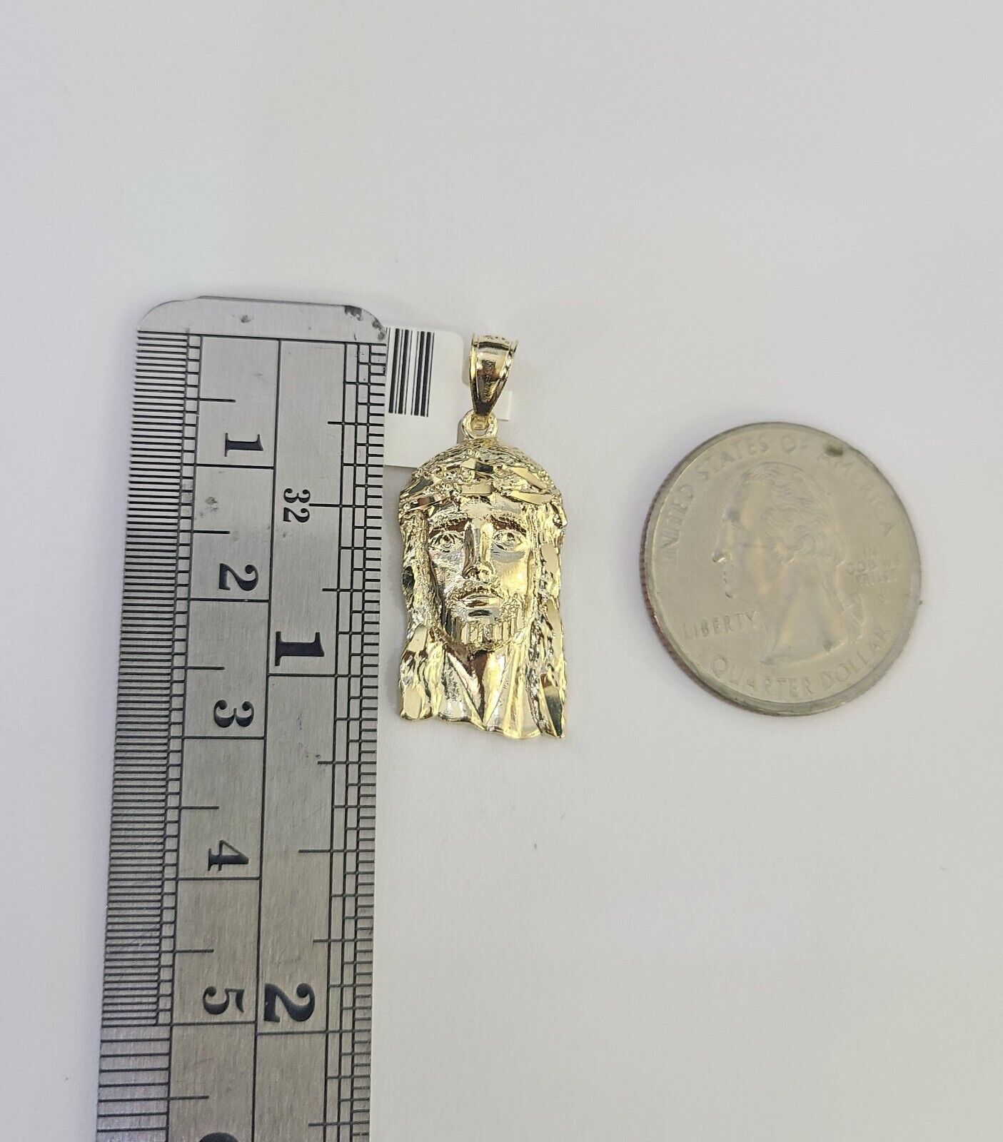 10k 2.5mm Rope Chain Jesus Head Pendant 18" - 30" Yellow Gold Set Charm Necklace - Reva Jeweler