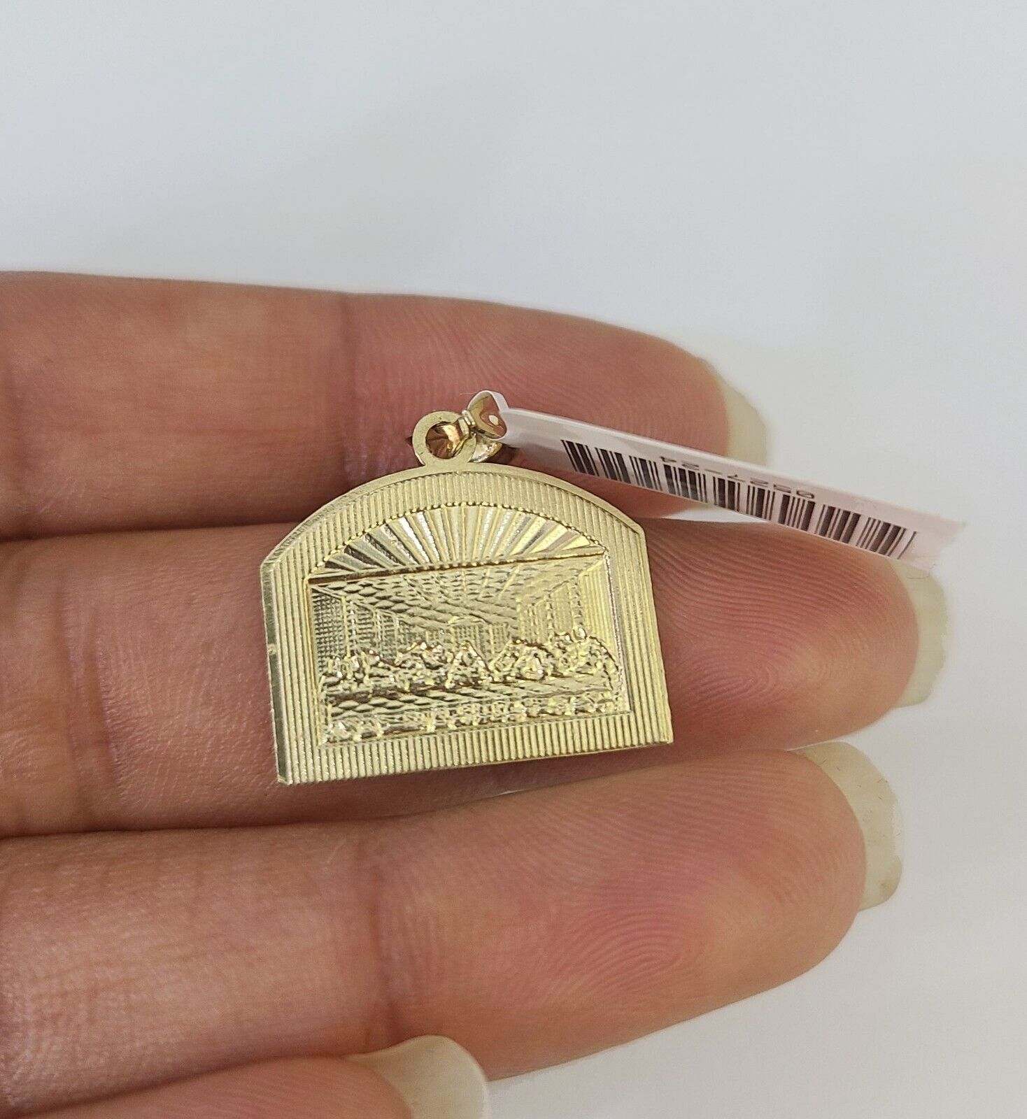 10k 2.5mm Rope Chain Last Supper Pendant 18" - 30" Yellow Gold Set Charm Necklace - Reva Jeweler