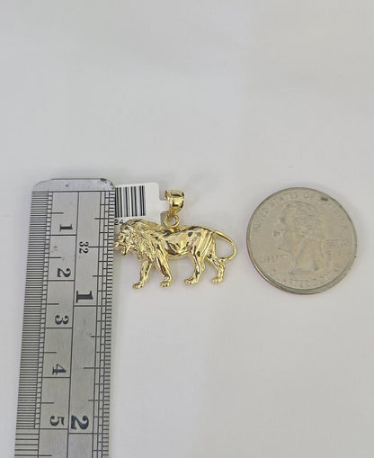 10k 2.5mm Rope Chain Lion Pendant 18" - 30" Yellow Gold Set Charm Necklace - Reva Jeweler