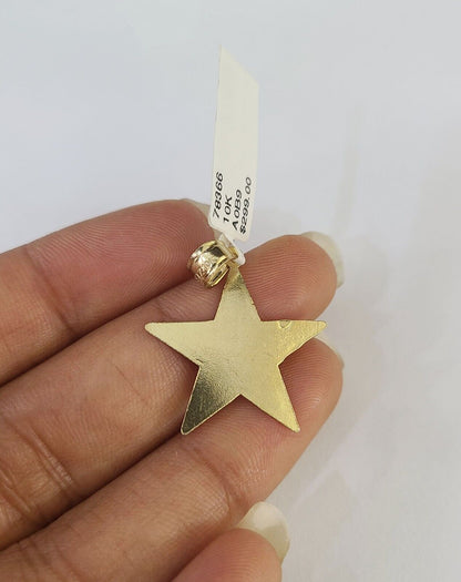 10k 2.5mm Rope Chain Star Pendant 18" - 30" Yellow Gold Set Charm Necklace - Reva Jeweler
