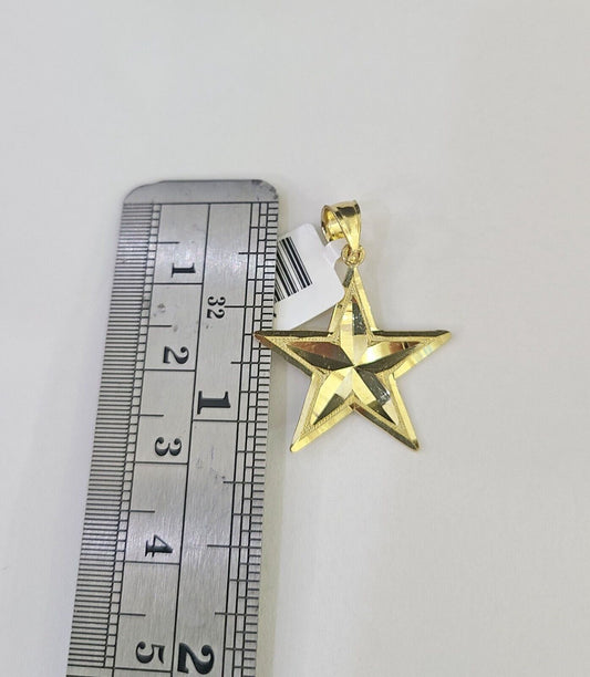 10k 2.5mm Rope Chain Star Pendant 18" - 30" Yellow Gold Set Charm Necklace - Reva Jeweler