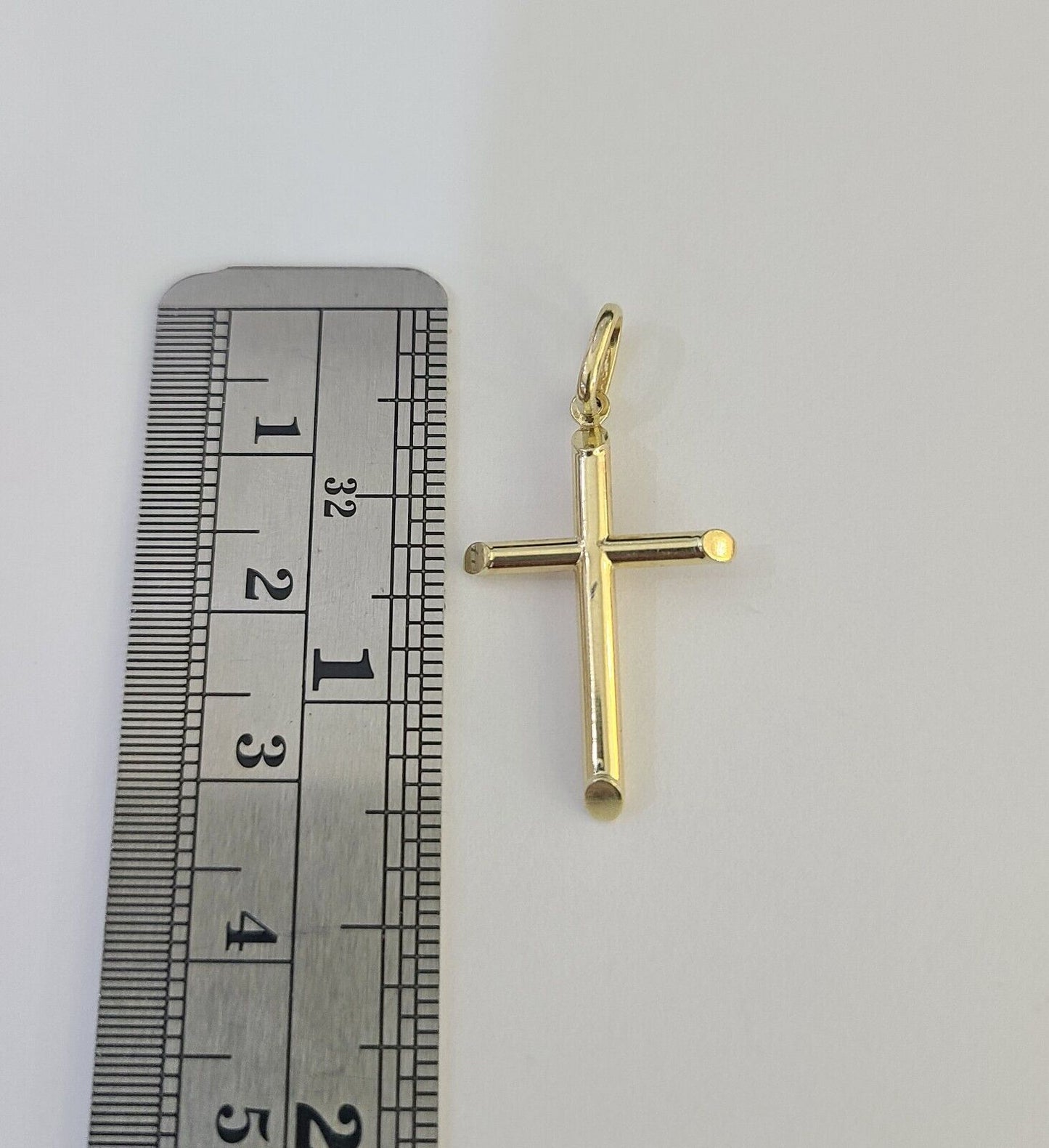 10k 3mm Rope Chain Jesus Cross Pendant 18" - 30" Yellow Gold Set Charm Necklace - GoldenlinQ