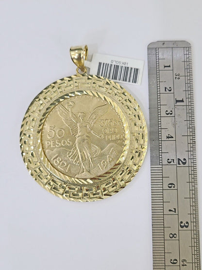 10k Centenario Coin Copy in Solid Yellow Gold 50 Pesos 1947 Mexico/Mexican Coin - Reva Jeweler