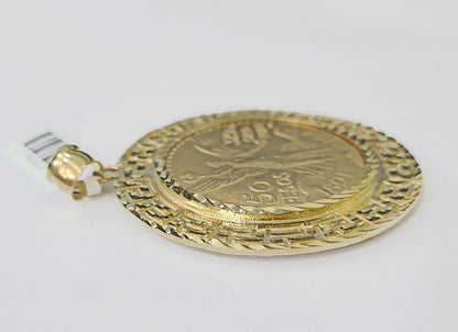10k Centenario Coin Copy in Solid Yellow Gold 50 Pesos 1947 Mexico/Mexican Coin - Reva Jeweler
