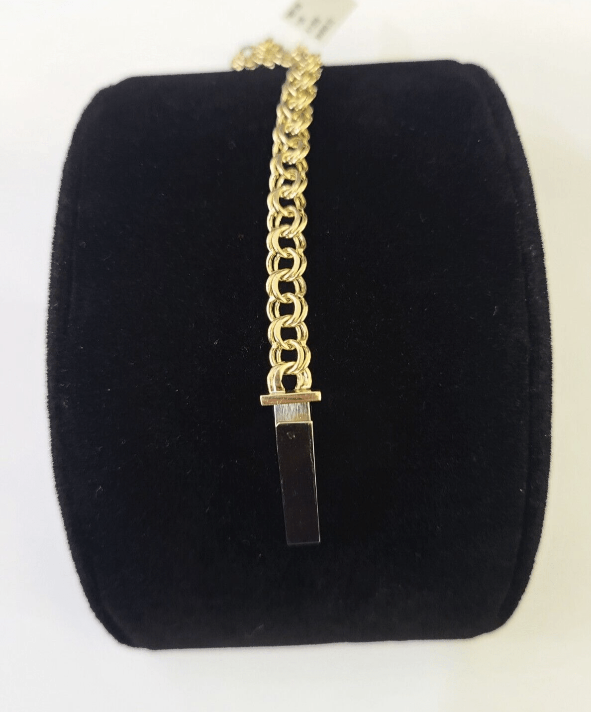 10k Chino ID Bracelet Yellow Gold Box Lock Real 10kt Men Women 6" - GoldenlinQ