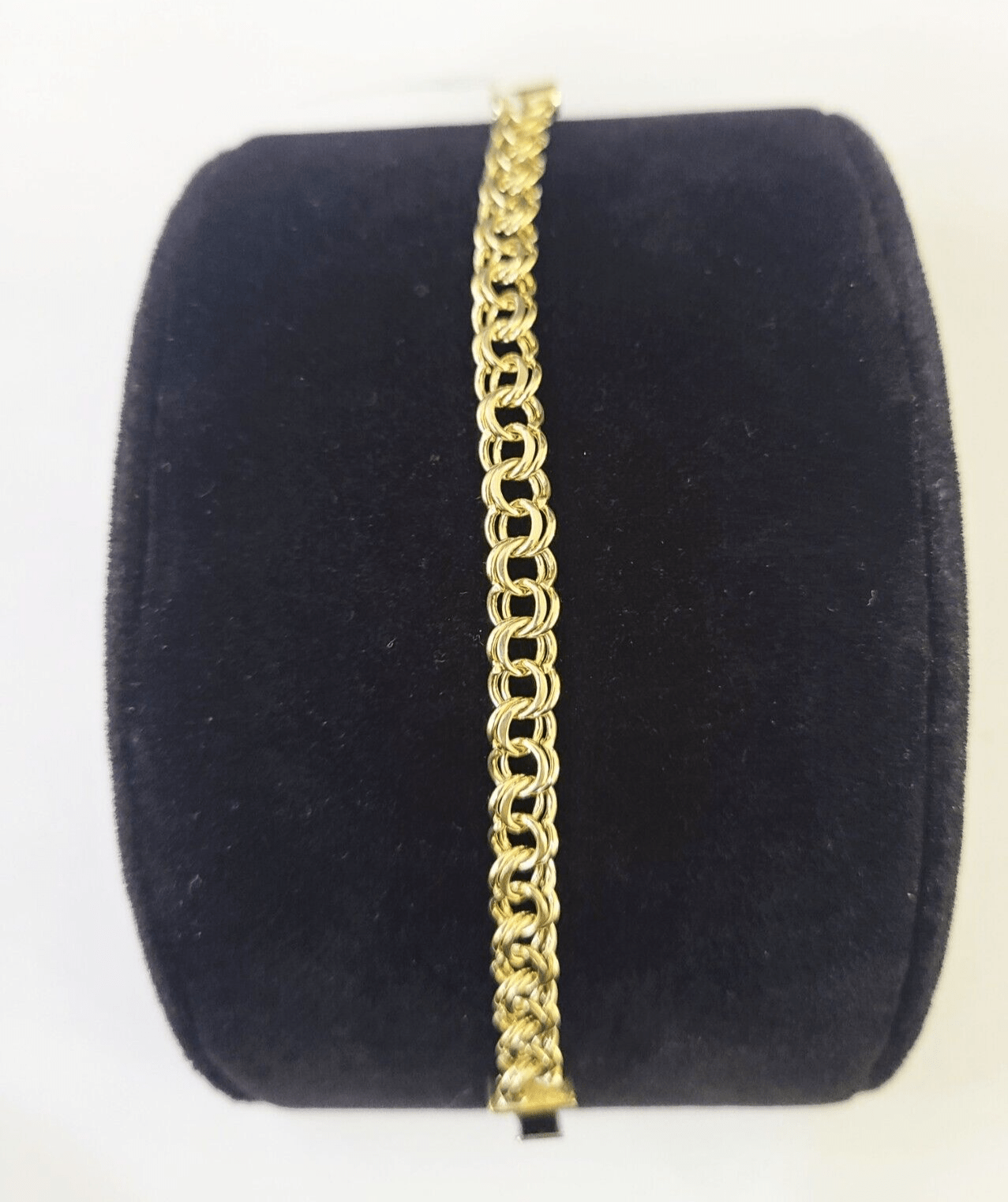 10k Chino ID Bracelet Yellow Gold Box Lock Real 10kt Men Women 6" - GoldenlinQ