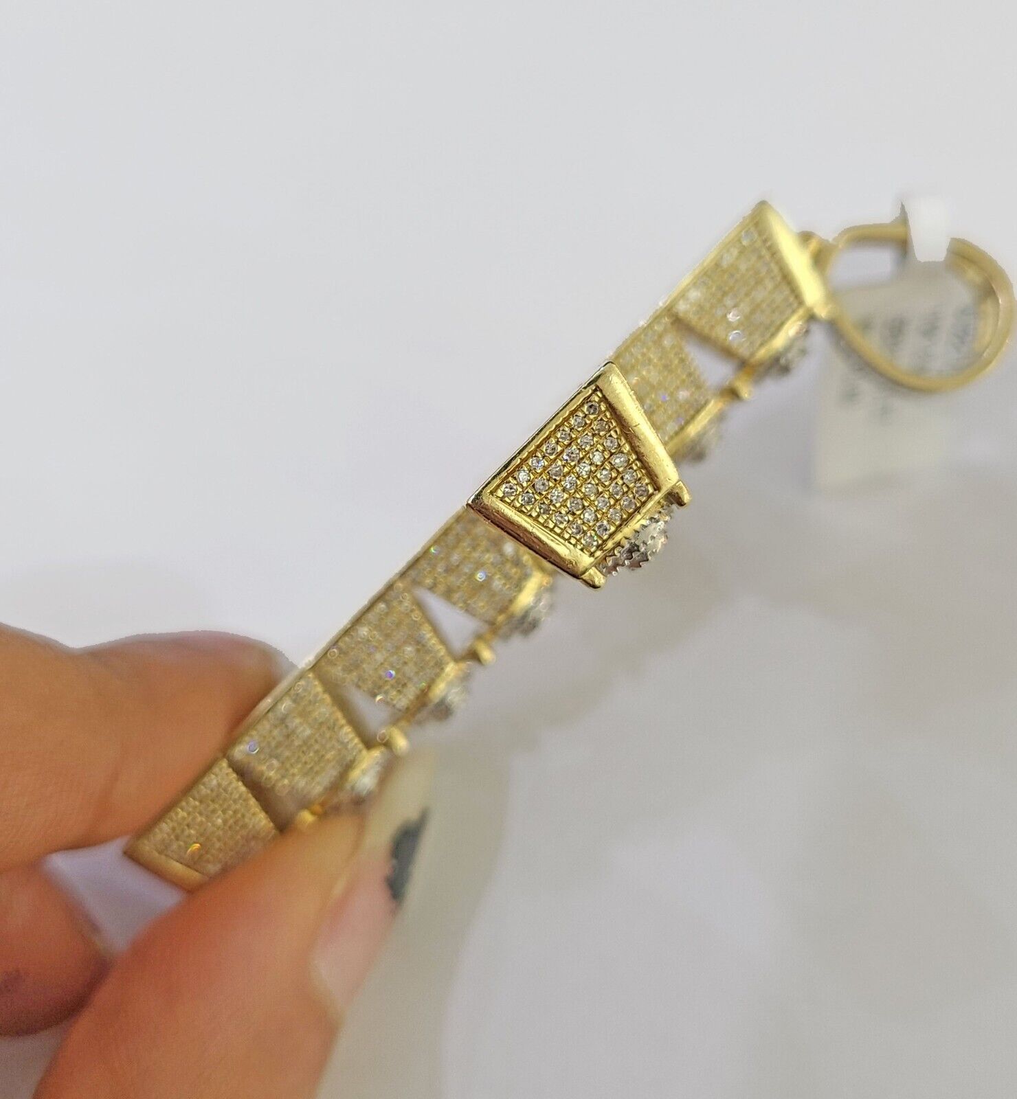 10k Circular Shaped Diamond Cross Charm Made With Yellow Gold And Diamonds - Reva Jeweler