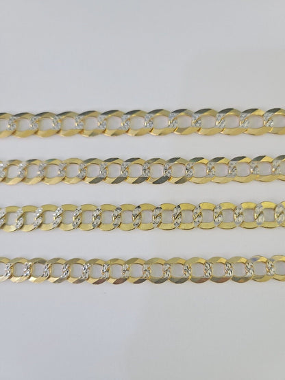 10k Cuban Curb Bracelet Gold 6mm 7mm 8mm 9mm Diamond Cuts 7" 7.5" 8" 8.5" 9" - GoldenlinQ