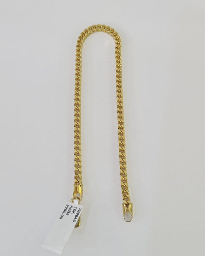 10k Franco Bracelet 4mm 9" Inch Yellow Gold Men Women Link Real 10kt - Reva Jeweler