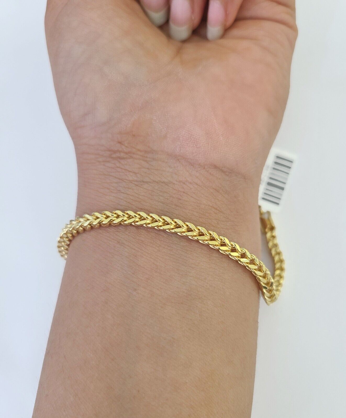 10k Franco Bracelet 4mm 9" Inch Yellow Gold Men Women Link Real 10kt - Reva Jeweler