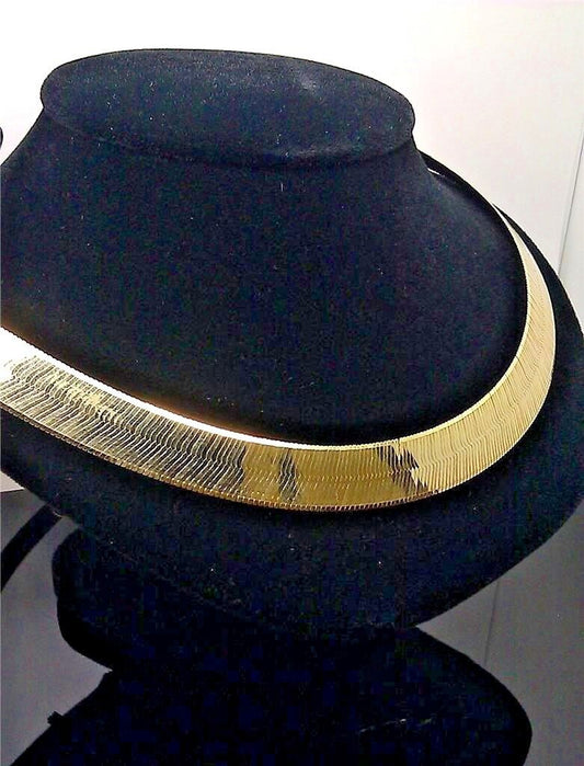 10K Genuine Gold Herringbone Necklace Chain 12 mm 22" inch Men Women Real - Reva Jeweler