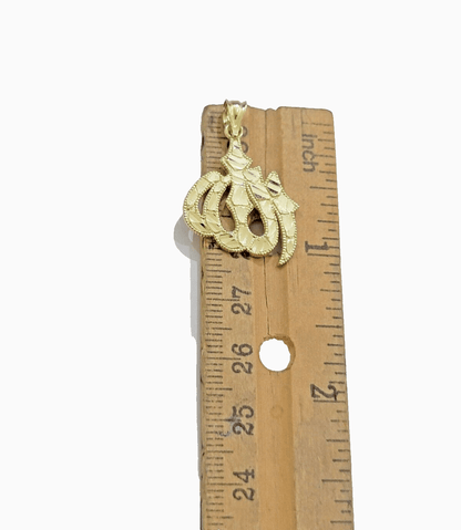 10k Gold Allah Charm Miami Cuban Chain 20" 3mm Necklace Pendant , REAL 10kt SET - Reva Jeweler