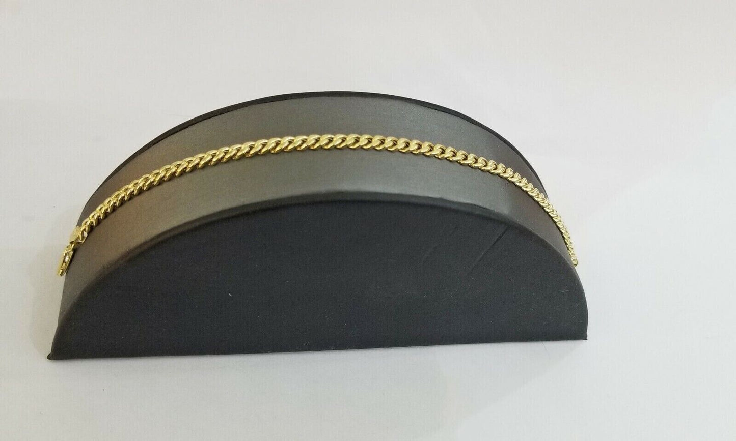 10k gold bracelet 8 Inch 4.5mm Miami Cuban Link With Lobster Lock Men Women REAL - Reva Jeweler