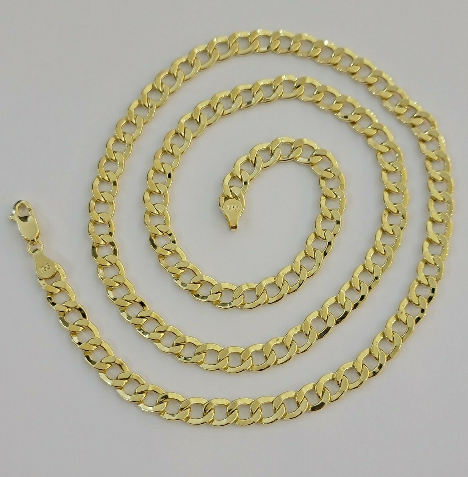 10k Gold Cuban Link Chain Necklace 6.5mm 20" 22" 24" 26" 28" REAL 10kt Yellow Gd - Reva Jeweler