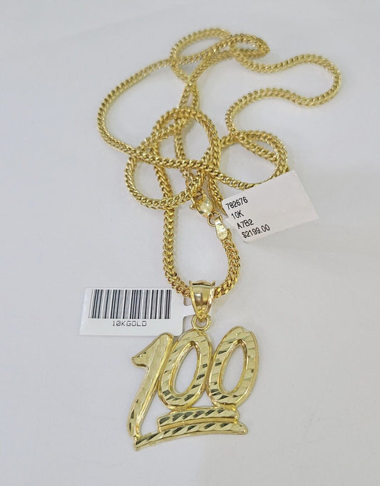 10K Gold Franco Chain 100 Charm Length 18 - 26 inches 2mm REAL Yellow - GoldenlinQ
