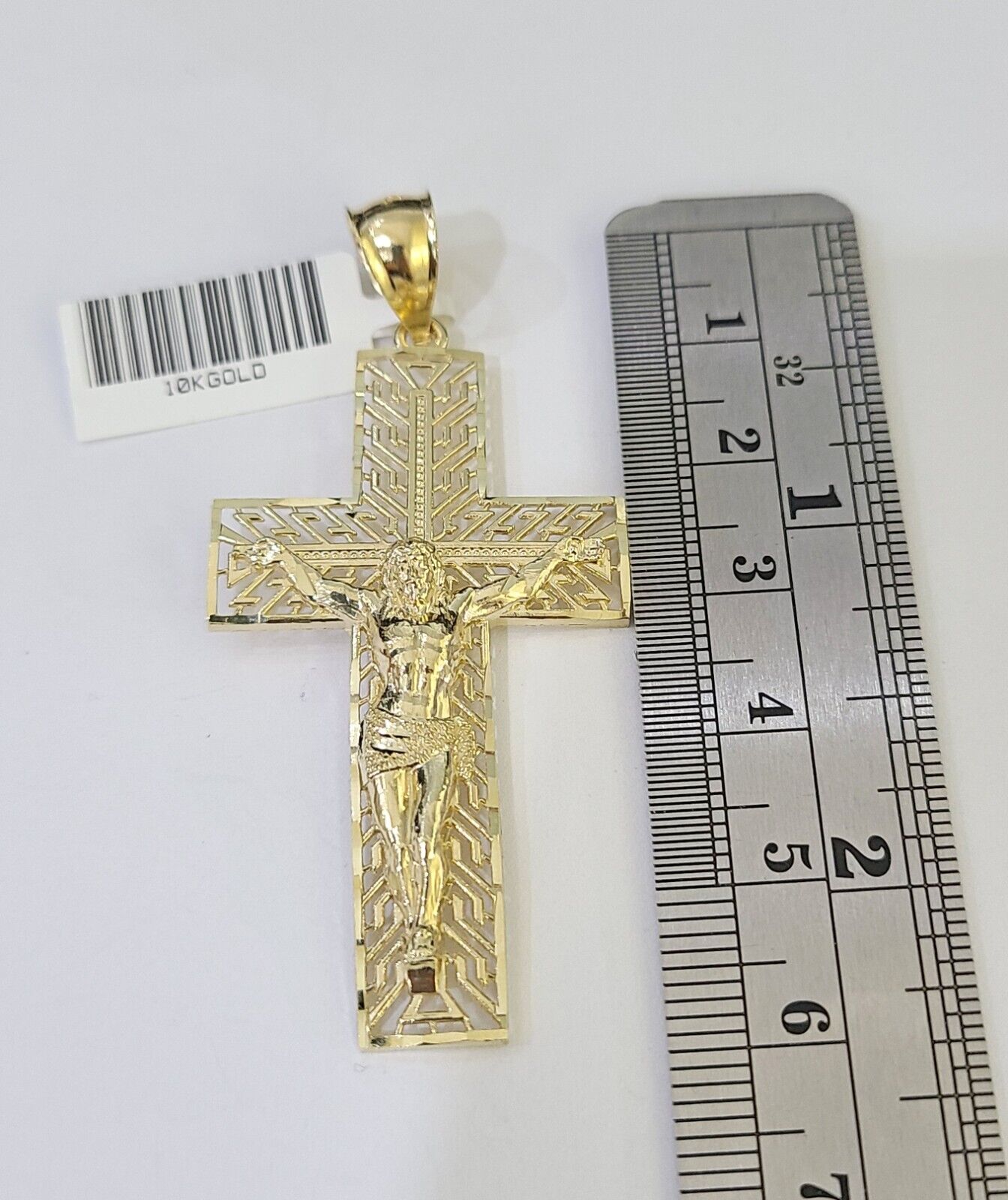 10K Gold Franco Chain Cross Charm Length 18 - 26 inches 3mm REAL Yellow - GoldenlinQ