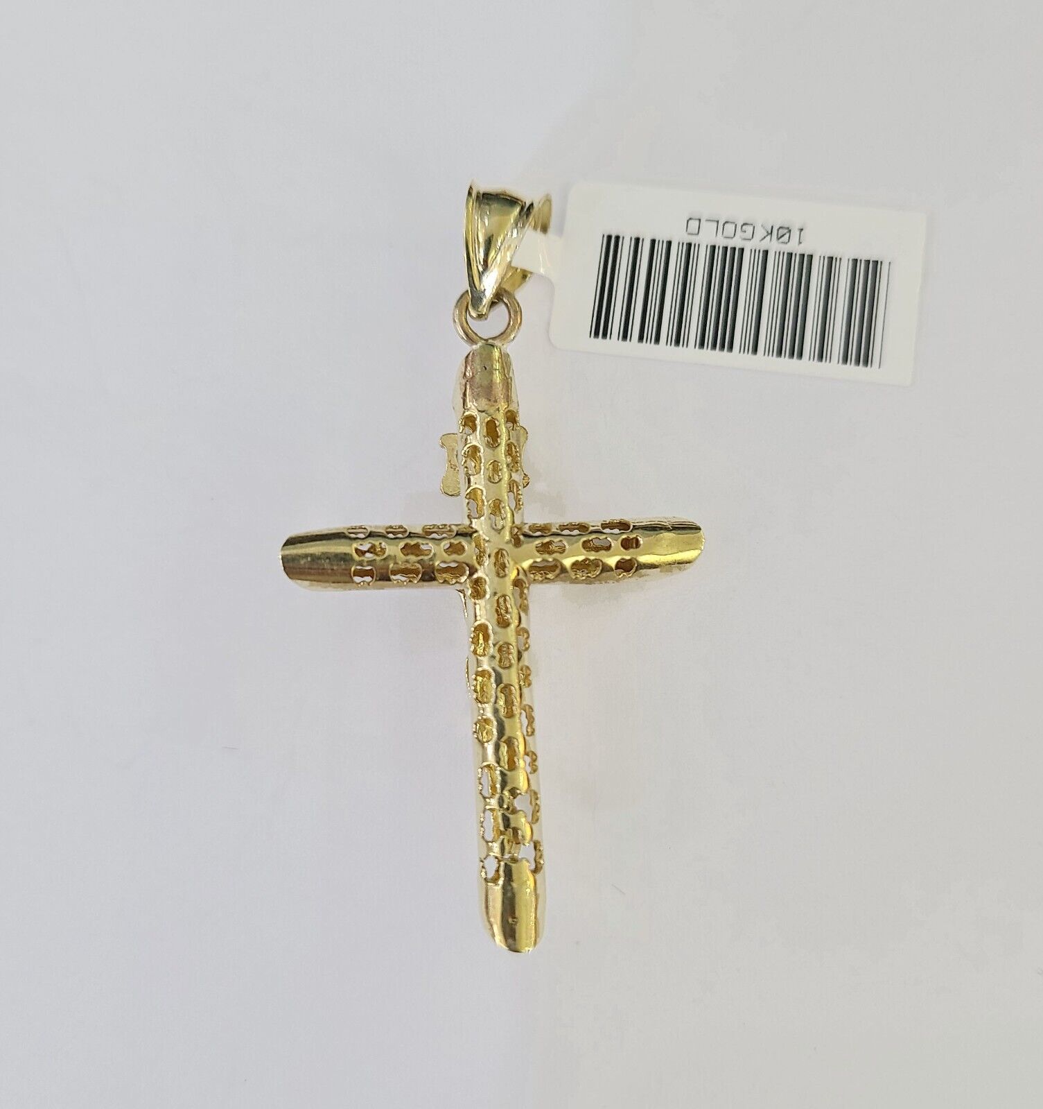 10k Gold INRI Jesus Pendant Rope Chain 3mm 22'' Necklace Set Real Genuine - Reva Jeweler