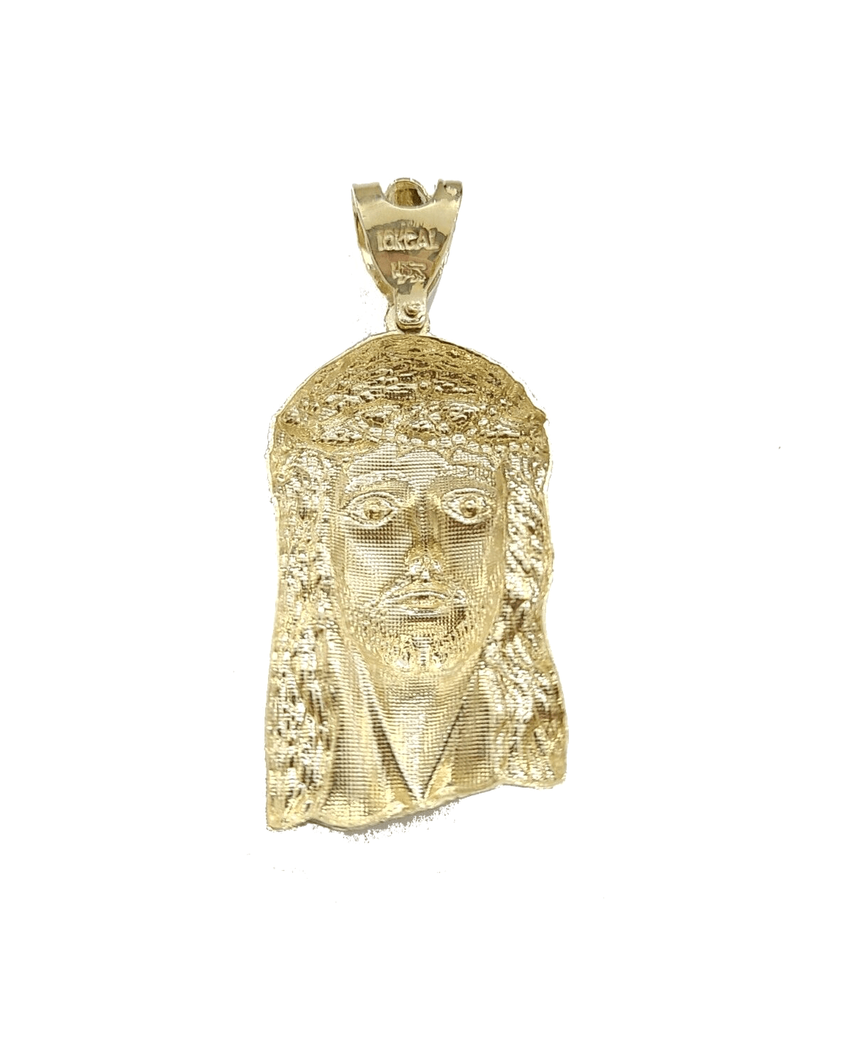 10k Gold Jesus Head Charm Rope Chain Necklace 6mm 28'' Set & Pendant 10kt REAL - Reva Jeweler